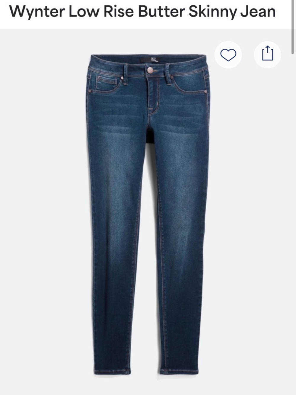 1822 Denim Women's Skinny Jeans in Dark Blue Wash